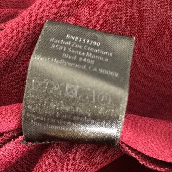 Rachel Zoe Monner Dress Bell Sleeve Cascading Ruffle Sheath Mini Purple Size 0 - Picture 8 of 9